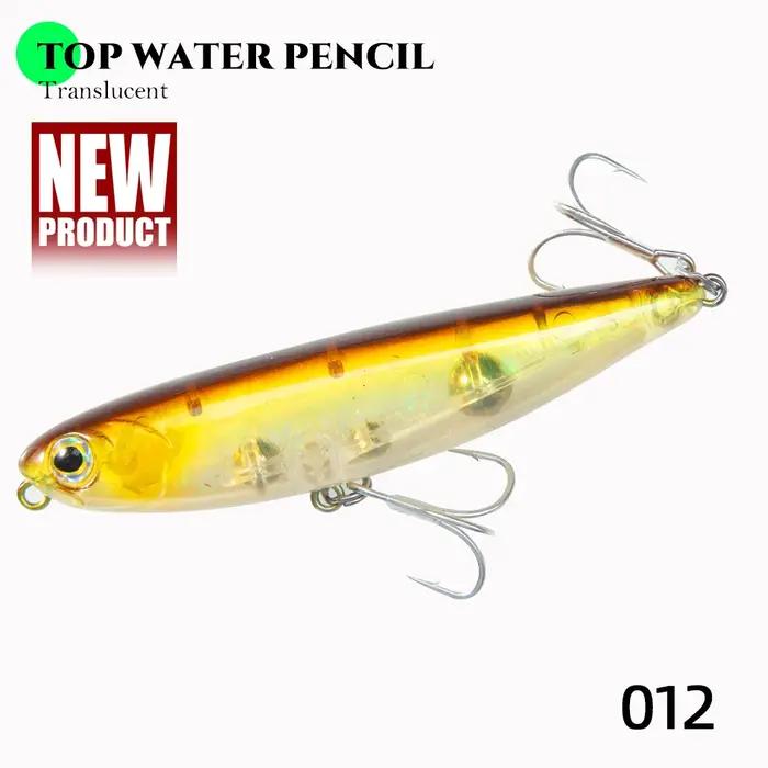 Leurre de pêche flottant de surface Hunthouse GHOST SNAKE Topwater Pencil 60/90/100mm 6.4/12.4/18.8g pour bar LW536