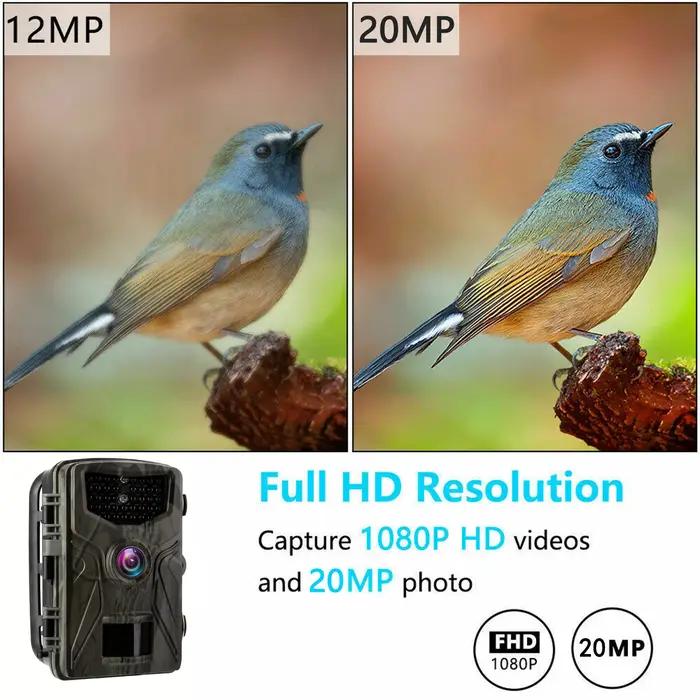 Caméra de chasse 20MP avec vision nocturne infrarouge pour la surveillance de la faune et la sécurisation de la propriété occasions spéciales chasseur photographe animalier