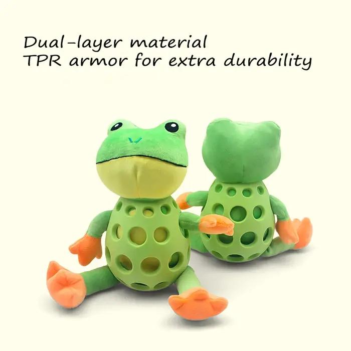 Jouet en peluche grenouille pour chien