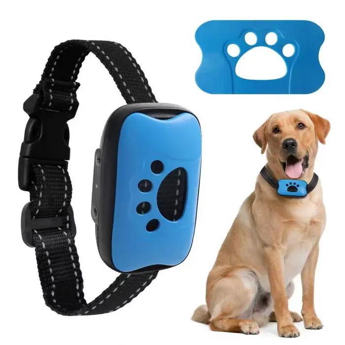 Collier anti-aboiement rechargeable pour chiens ultrasonique avec vibrations pour entraînement doux et efficace pour chiens occaions de promenade et de visite