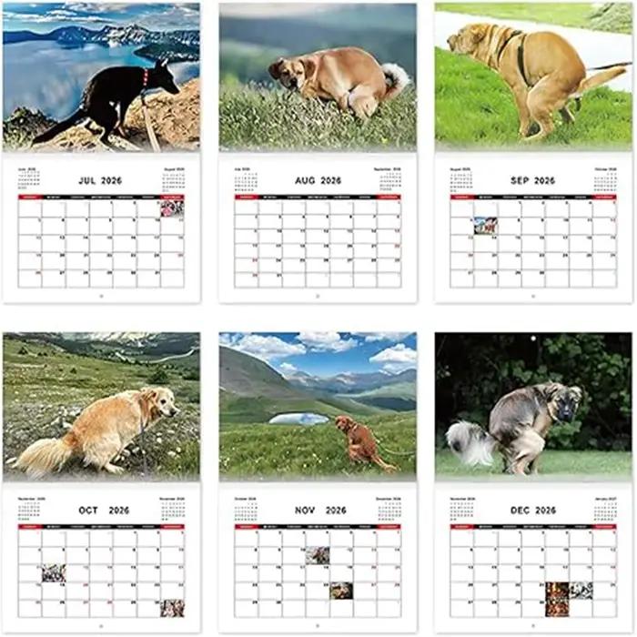 Calendrier pour chiens qui font la merde 2026