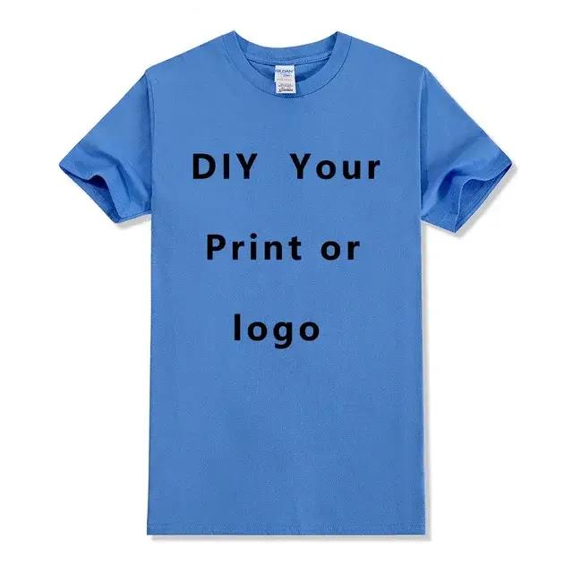 T-shirt personnalisé avant arrière imprimé professionnel votre propre logo texte Photo homme