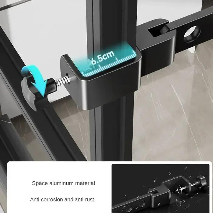 Porte-vêtements noir pliable et rotatif