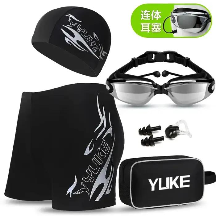 YUKE maillots de bain hommes maillots de bain avec lunettes de natation bouchon bouchons d'oreille p