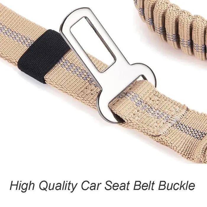 Laisse réfléchissante robuste pour chiens de grande taille élastique avec système de bungee sans traction pour promenades nocturnes et sécurisées