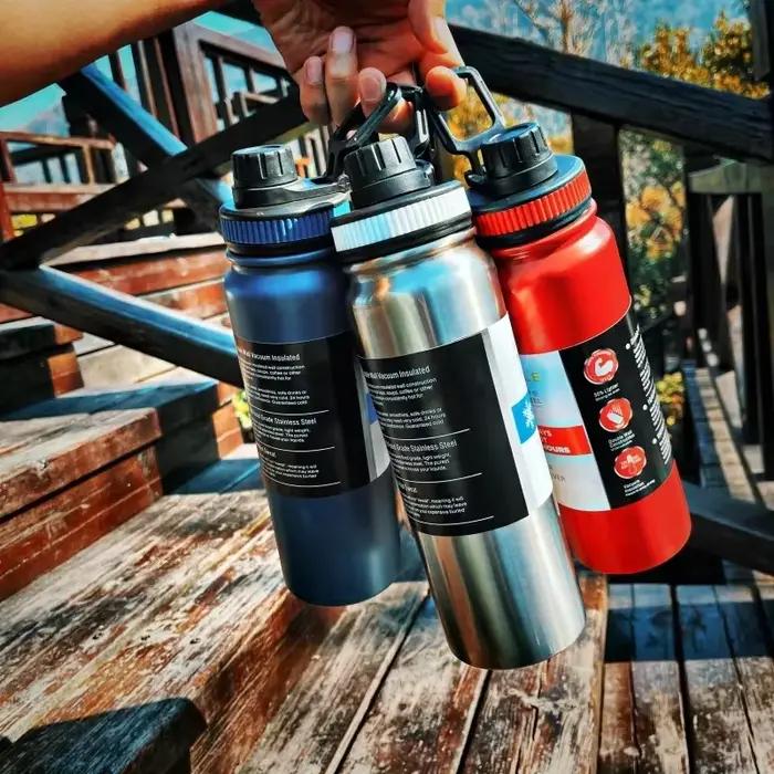 Bouteille Thermos Portable 600/800/1000ML, tasse de voyage en acier inoxydable 304, flacon sous vide