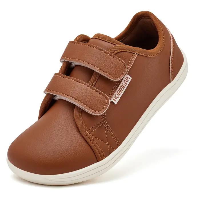 HOBIBEAR Baskets pieds nus minimalistes pour enfants | Boucle à crochet | Chaussures à bout larg