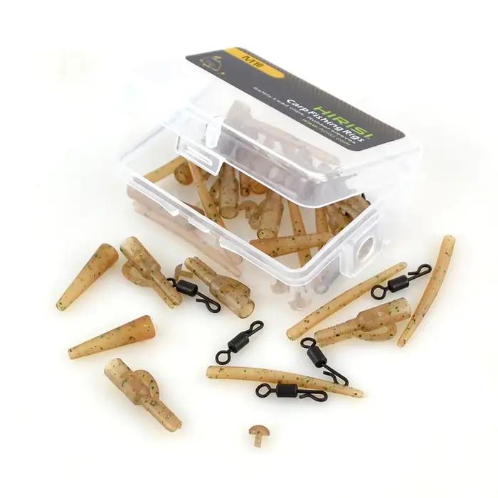 Hirisi 40 pièces accessoires de pêche à la carpe Clips de plomb de sécurité queue cône en caoutchouc