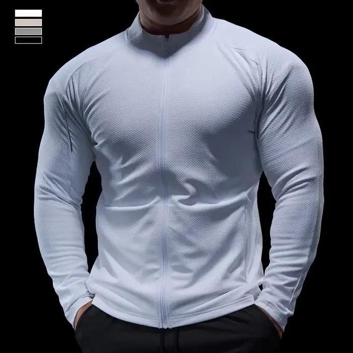 Vestes de sport à manches longues pour hommes, vêtements de sport de plein air, combinaisons de gym,