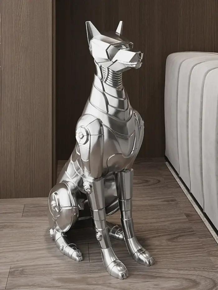 Grande statue de sculpture de chien pour la décoration de la maison