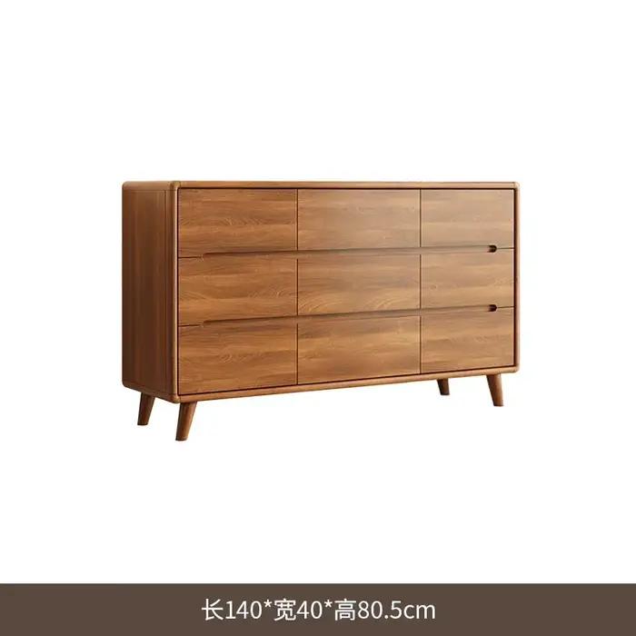 Armoire de rangement élégante nordique moderne en bois pour salon, avec rangement et style minimaliste