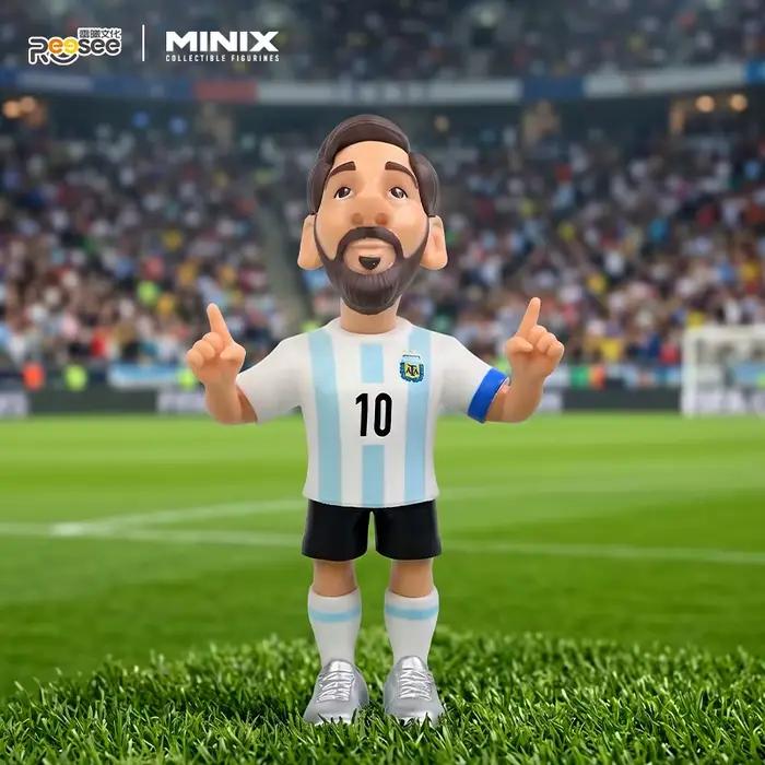 Figurines de collection Minix, série de stars du football Giant Club, Messi, Neymar, Fati, Suarez, Mbappé, modèles en PVC, figurines d'action, jouets pour les fans