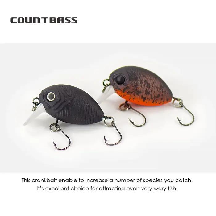 COUNTBASS appât flottant à manivelle 32mm 3.6g (1.26 ''0.13oz) plongée 0.2-0.5M pêche en plastique W