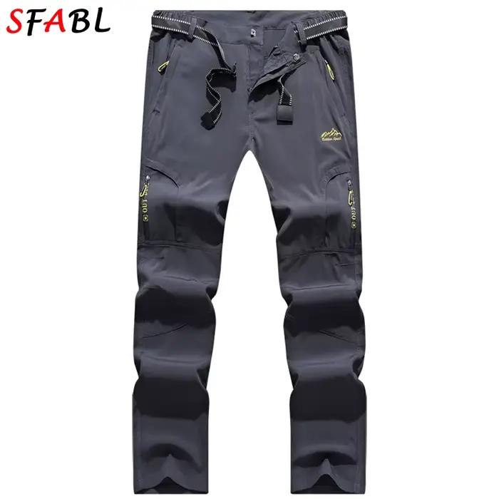 SFABL L-5XL D'été À vaccage Rapide Pantalon Hommes commandé Imperméable DulPants