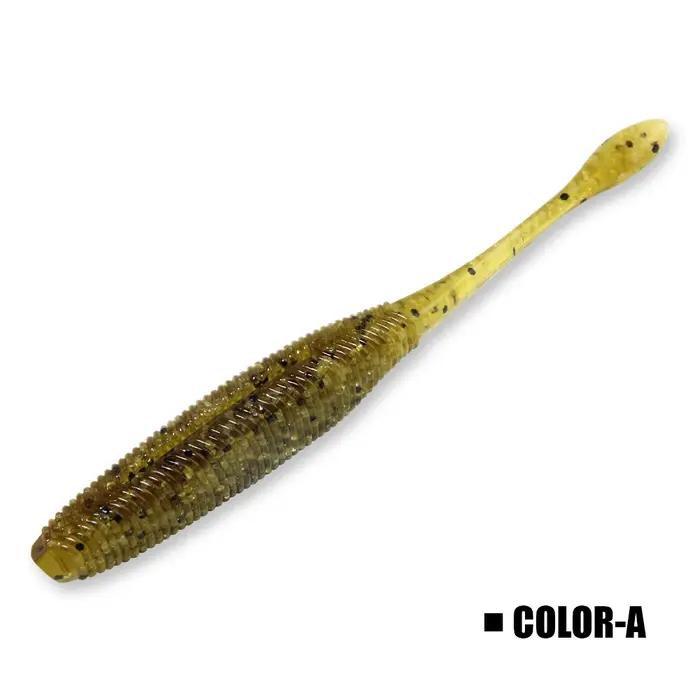 Spinpoler bâton ver Softbait leurre de pêche salé queue droite 75mm 90mm 110mm parfait natation plastique rêve Shot doux
