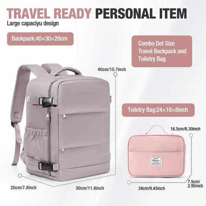Sac à dos de voyage, sac à dos de cabine Ryanair 40x30x20 pour les courts trajets