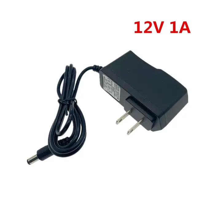Adaptateur d'alimentation pour bande lumineuse LED avec connecteur, prise ue AC 100-240V à DC 12V 1A