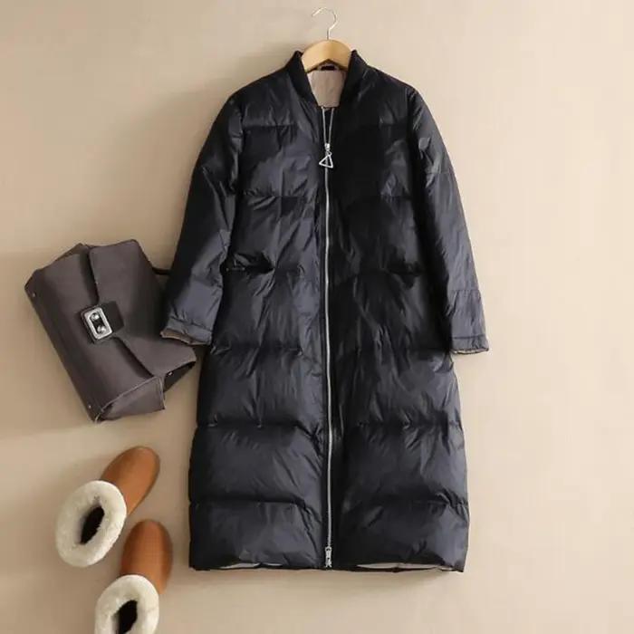 SEDUTMO – Parka longue et chaude en duvet de canard pour femme, manteau épais surdimensionné, décont