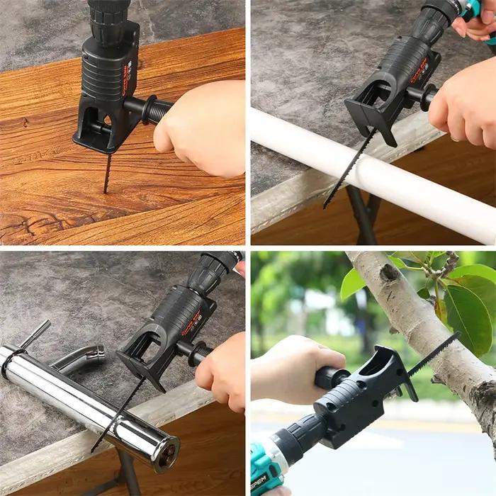 Perceuse électrique modifiée en adaptateur de scie alternative, tête de Conversion de tournevis pour