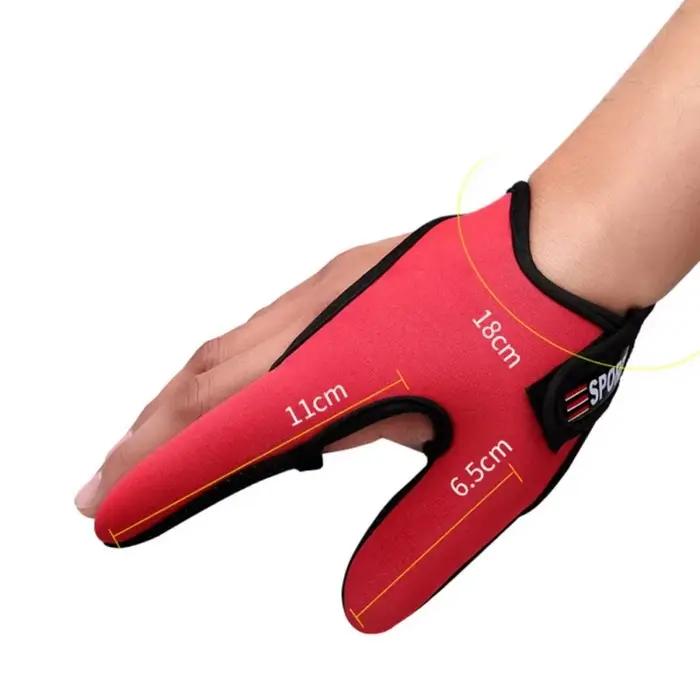 Gants de pêche 2 doigts protecteur respirant anti-dérapant Anti-coupure