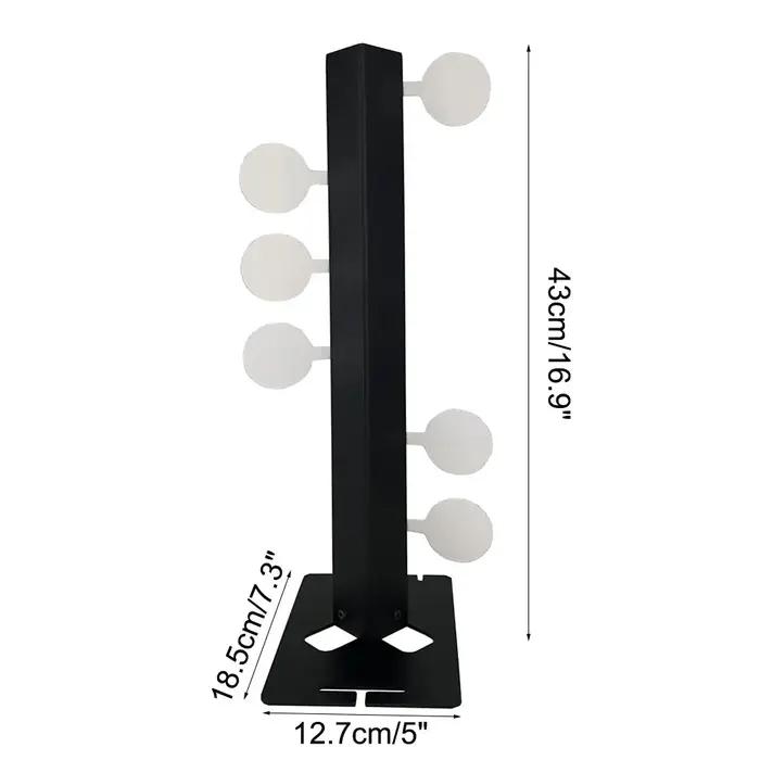 Cible de tir sur support, cibles de tir en métal robuste, balançoire rotative, réinitialisation automatique, cibles d'entraînement pour pistolet Airsoft BB Paintball