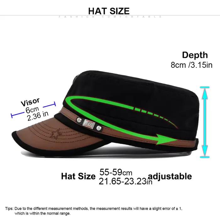 Chapeau de cadet décontracté unisexe polyester réglable pour hommes et femmes pour toutes les saisons et occasions extérieures