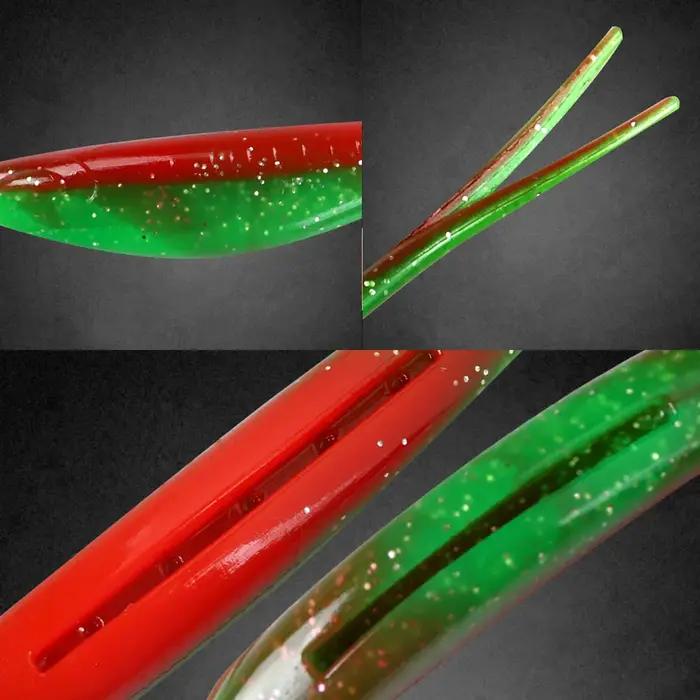 JOHNCOO 3 pièces flottant goutte tir appât souple leurre de pêche 180mm en forme de V queue fendue S