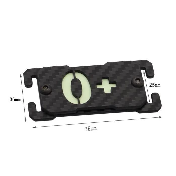 Patch tactique lumineux groupe sanguin fibre carbone MOLLE pour sac à dos chasse nocturne