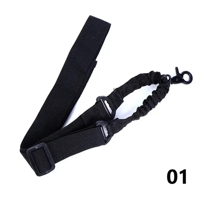 Bretelle de fusil tactique réglable en nylon pour hommes - sangle élastique avec crochet de sécurité pour chasse printemps été automne hiver