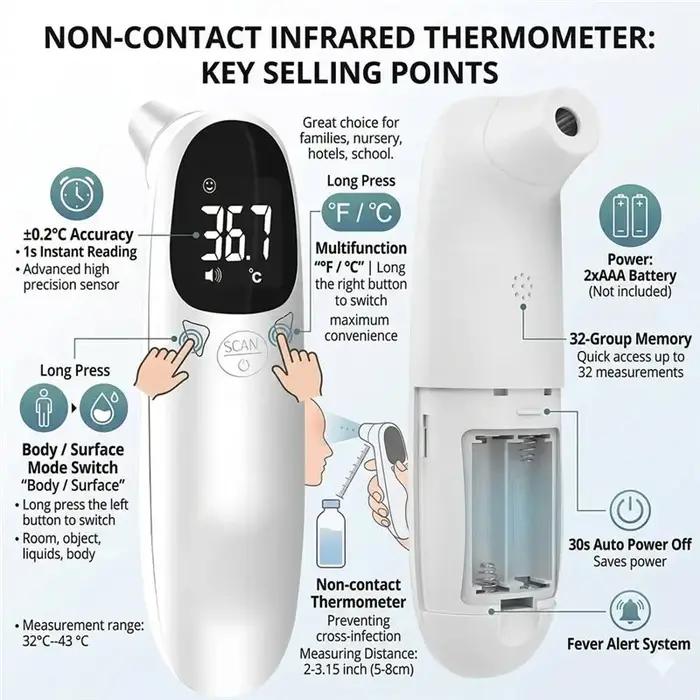 Thermomètre numérique pour oreilles de chien