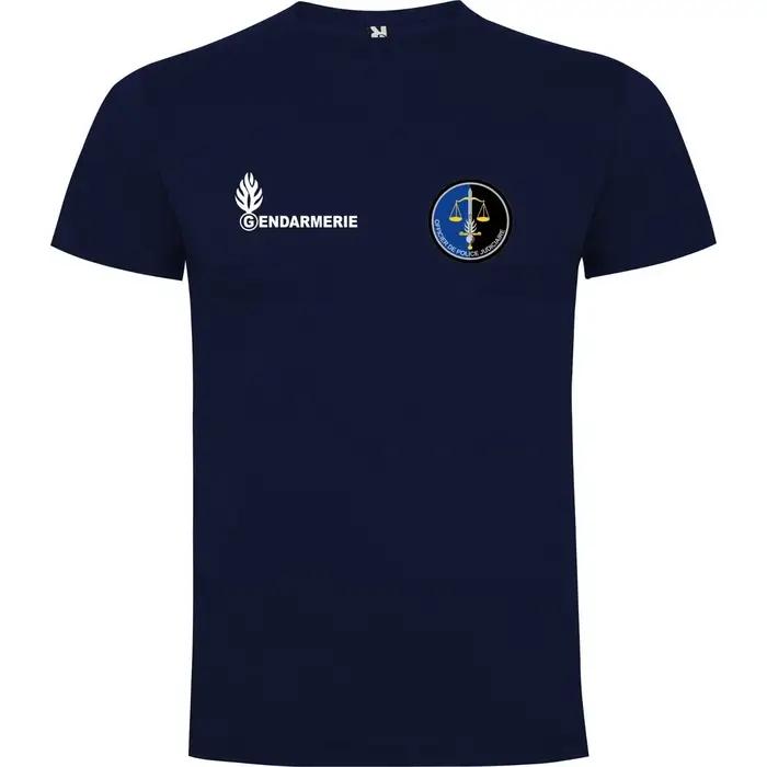 Gendarmerie française armée militaire hommes T-Shirt à manches courtes décontracté 100% coton chemise