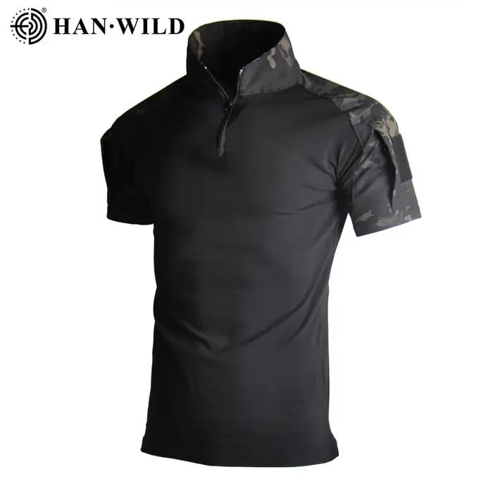 Chemises de randonnée Airsoft t-shirt tactique Safari camouflage chemise de Combat t-shirt Paintball