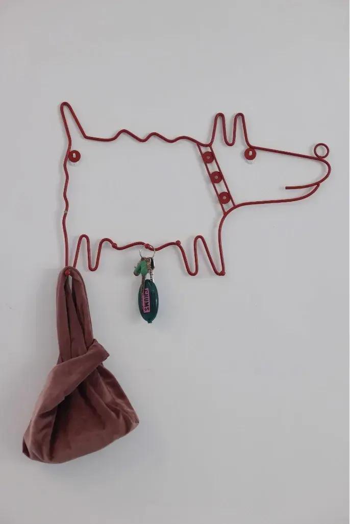 MOMO – porte-manteau décoratif Vintage en métal, chien rouge, mignon, Dopamine, Animal minimaliste,