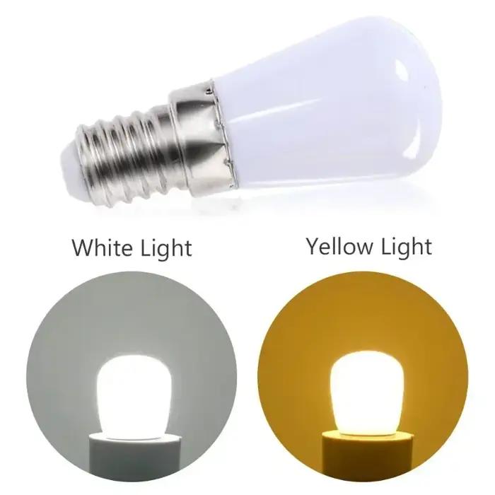 10/2 pièces E14 E12 220V ampoule LED lampe de réfrigérateur Mini veilleuse réfrigérateur armoire aff
