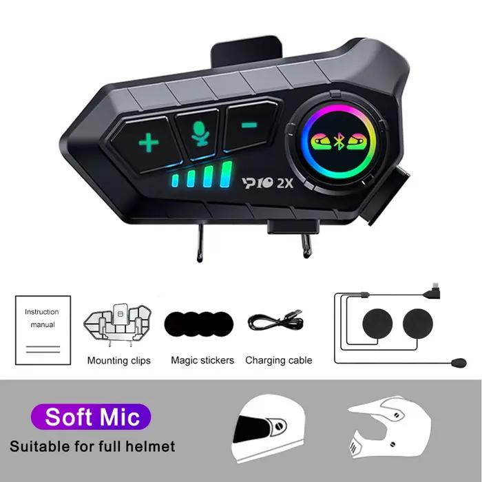 1/2 pièces casque de Moto Bluetooth Interphone