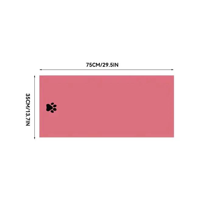 Serviette de bain pour animaux de compagnie en microfibre, 3 tailles disponibles, brodée, super douc