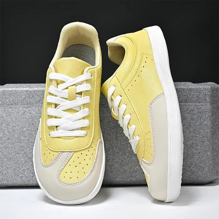 ELUVA chaussures pieds nus pour hommes boîte à bout large zéro goutte baskets minimalistes confortable course marche tenue décontracté chaussures pieds nus