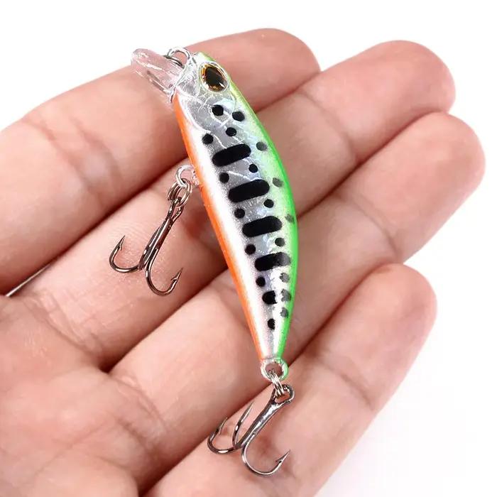 10 pièces coulant vairon 5g 5.5cm leurre de pêche appât dur triple crochet Pesca attirail Jerkbait S