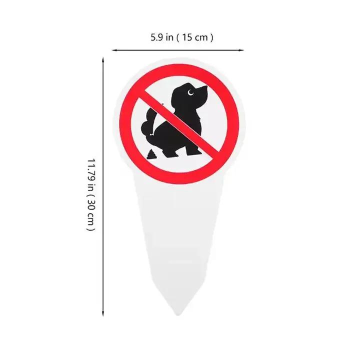 Panneau en plastique « Pas de crottes de chien » – Avertissement de proscution des excréments