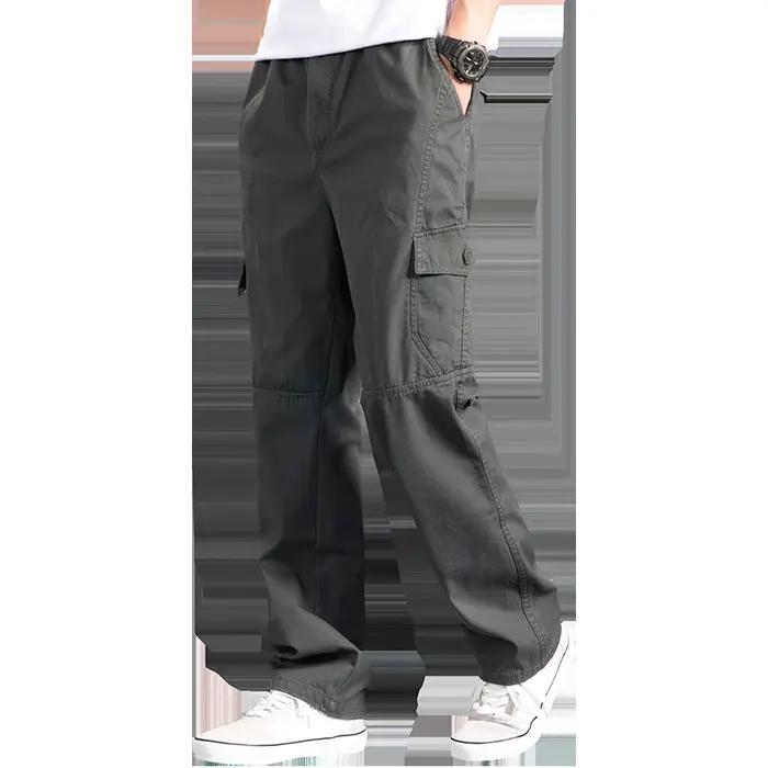 Pantalon cargo large grande taille chasse travail - Coupe straight jogger coréen japonais sport