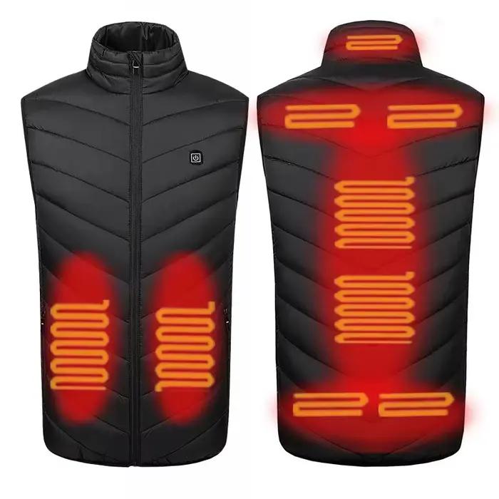 Veste thermique chauffante électrique intelligente en coton pour hommes et femmes, avec chauffage infrarouge, pour activités hivernales et randonnées