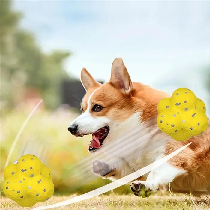Balle à mâcher pour chien jouet interactif en plastique pour nettoyage des dents et jeu intelligent occasions spéciales pour animaux de compagnie