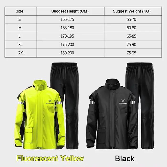 Veste et pantalon de pluie imperméables pour homme