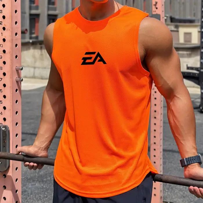 Pull à col rond pour hommes, nouvelle tendance d'été, chemise à fond en maille, sport, Fitness, nata