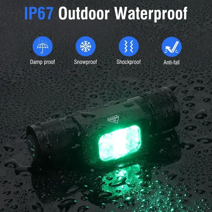 BORUiT HP360 LED phare 1000LM puissant type-c rechargeable phare étanche Camping pêche tête torche l