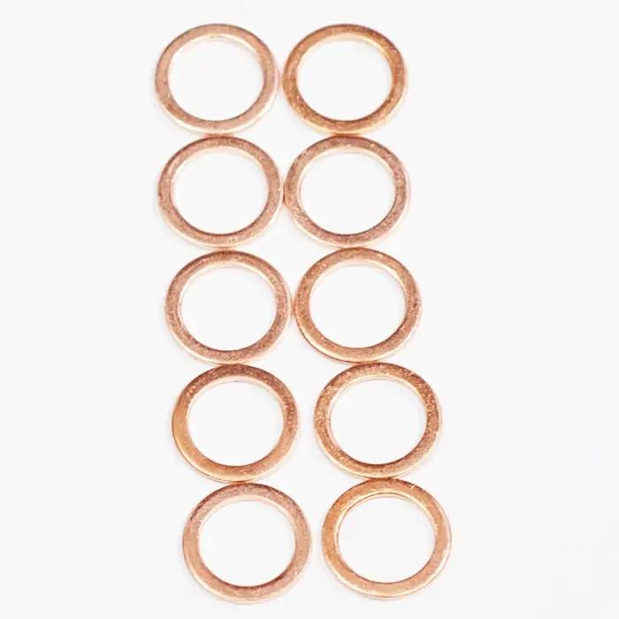 10X 20X M10 10mm moto tressé embrayage tuyau de frein Banjo joint cuivre écrasement rondelle moto tu