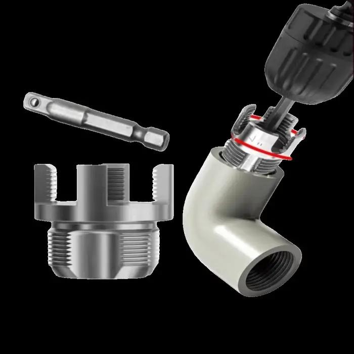 Outil de filetage de tuyau en alliage kaki pour plombiers et bricoleurs DN25 PPR PVC MPP