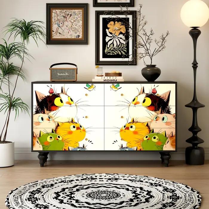 commode, armoire multifonctionnelle pour chambre à coucher, côté salle à manger, rangement mural pou