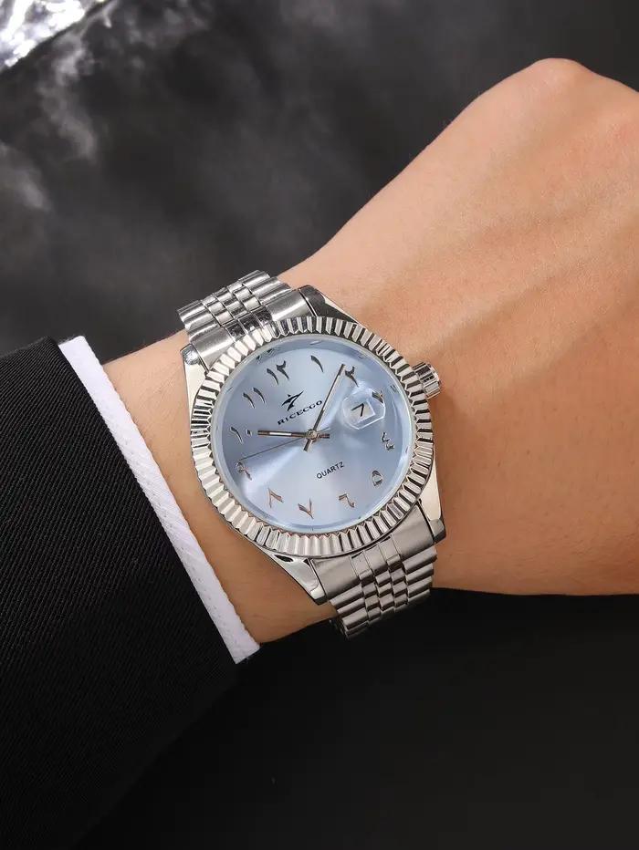 Montre homme sport acier inoxydable quartz chronographe