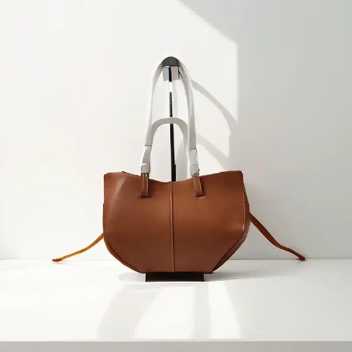 Sac à main grande capacité Style classique élégant Vintage sac à bandoulière forme seau sous accoudo